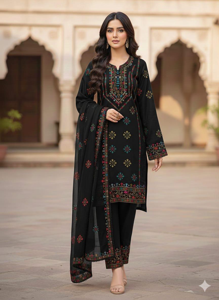 Black Embroidered Suit - 2026 Collection